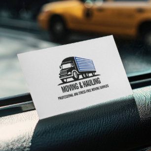 BOX TRUCK MOVING AND HAULING PROFESSIONAL BUSINESS CARD
