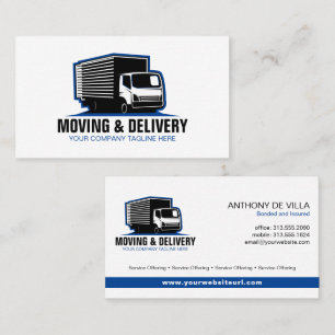 Box Truck Moving & Delivery & Junk Haul Service Bu Business Card