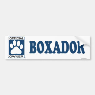 Boxador Blue Bumper Sticker
