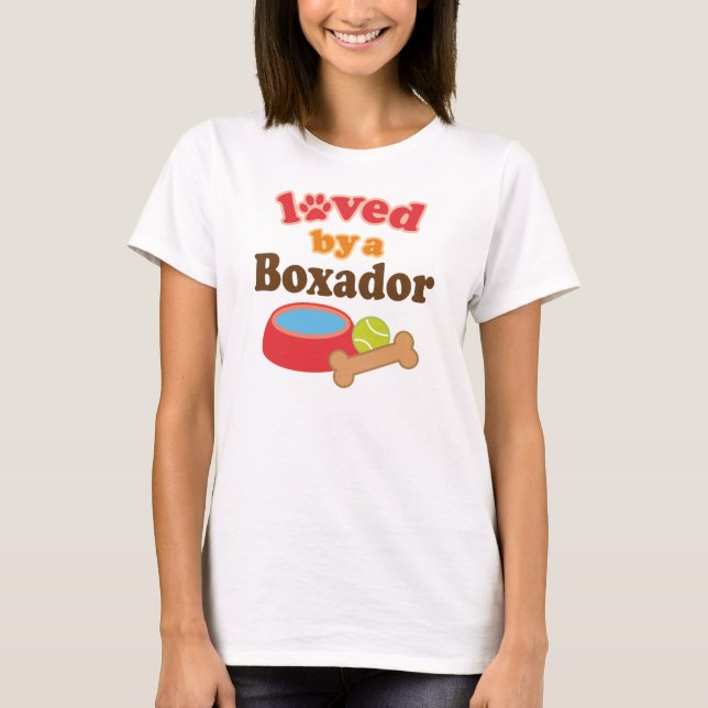 Boxador dog Lover womens pet t-shirt (Front)