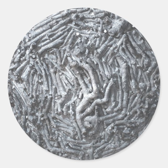 Boxcuttings: Moon  Classic Round Sticker (Front)