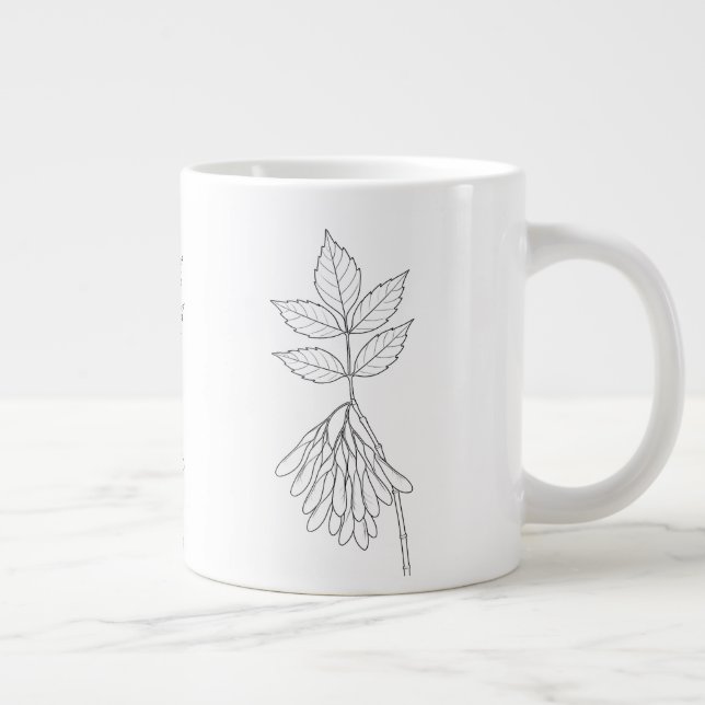 Boxelder Maple - Acer Negundo - Native Plants Large Coffee Mug (Right)