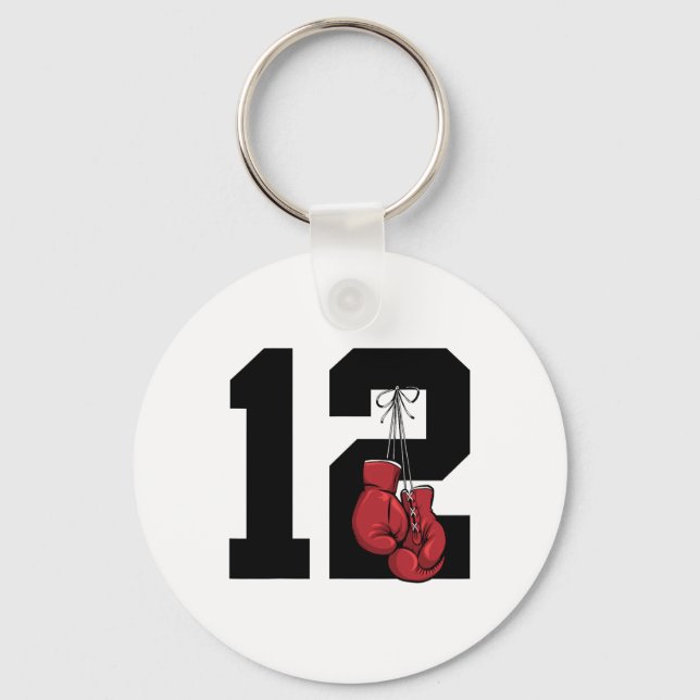 Boxer 12 Year Boxing 12th Birthday  Key Ring (Front)
