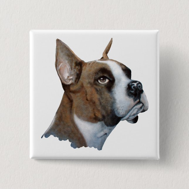 Boxer 15 Cm Square Badge (Front)