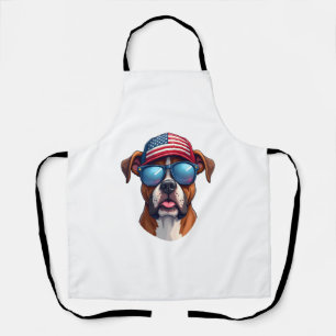 Boxer 4th of July Apron