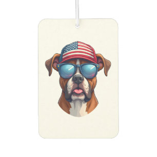 Boxer 4th of July Car Air Freshener