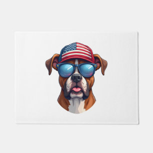 Boxer 4th of July Doormat