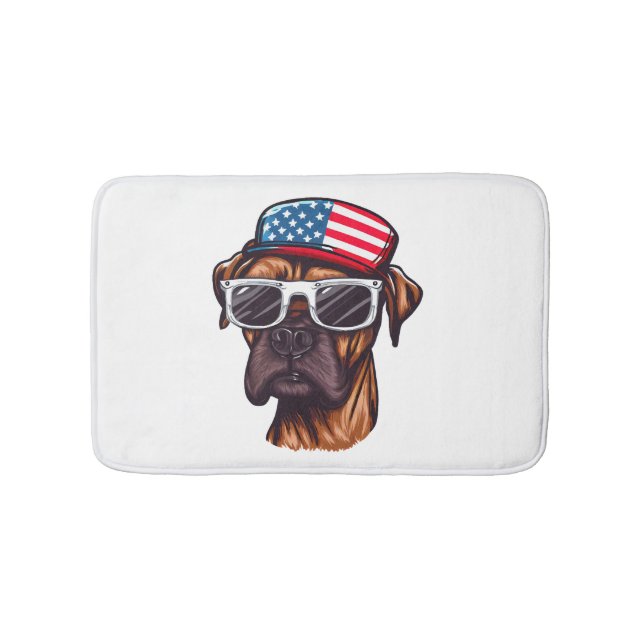 Boxer 4th of July Party Bath Mat (Front)