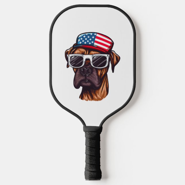 Boxer 4th of July Party Pickleball Paddle (Front)