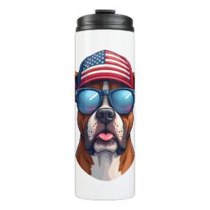 Boxer 4th of July Thermal Tumbler