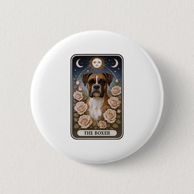 Boxer 6 Cm Round Badge (Front)