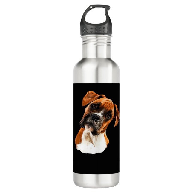 Boxer A Beautiful Boxer Head Tilt Classic T-Shirt 710 Ml Water Bottle (Front)