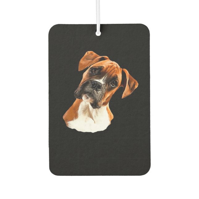 Boxer A Beautiful Boxer Head Tilt Classic T-Shirt Car Air Freshener (Front)