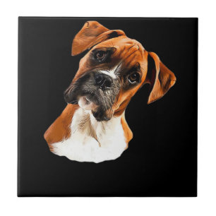Boxer A Beautiful Boxer Head Tilt Classic T-Shirt Ceramic Tile
