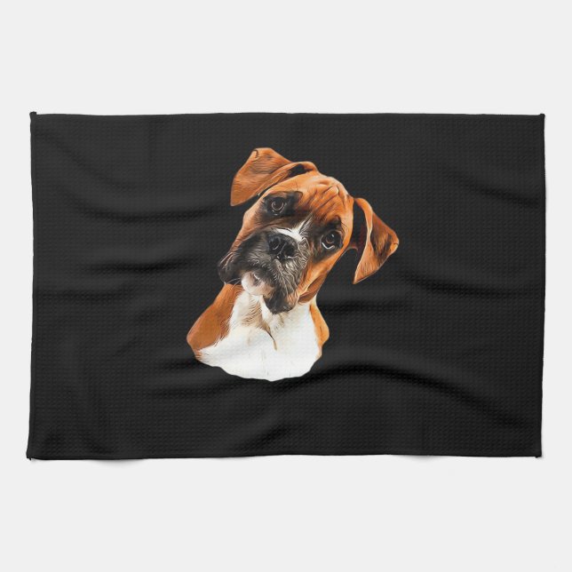 Boxer A Beautiful Boxer Head Tilt Classic T-Shirt Tea Towel (Horizontal)
