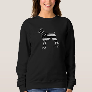 Boxer American Flag Patriotic Boxer Dog 4th Of Jul Sweatshirt