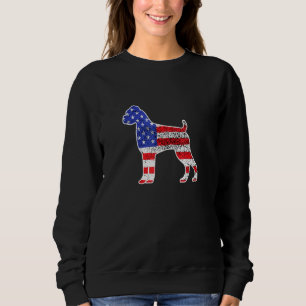 Boxer American Flag Patriotic Boxer Dog 4th Of Jul Sweatshirt