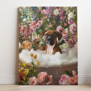 Boxer Art Boxer Art Bathroom Canvas Print