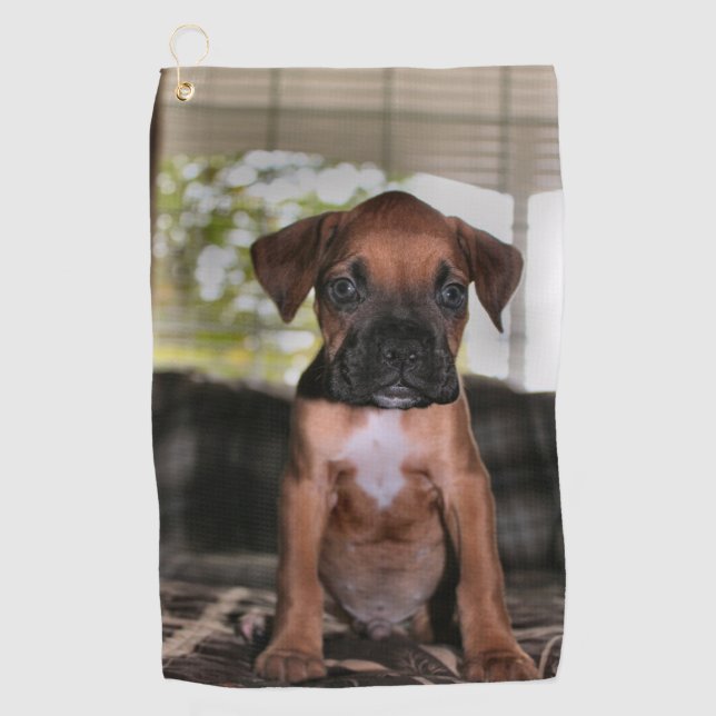 Boxer baby golf towel (Front)