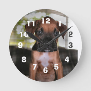 Boxer Baby Round Clock