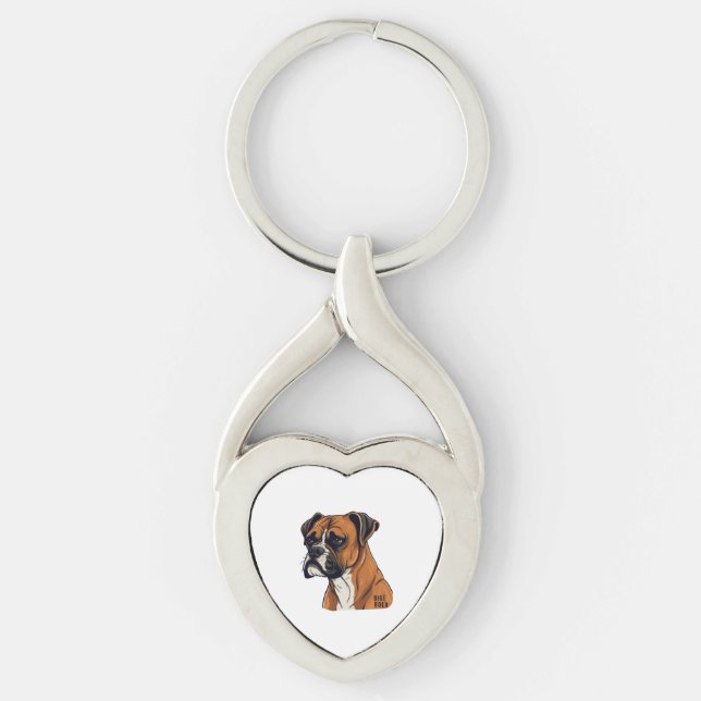 Boxer Bark Designs Punchy Graphic designs Key Ring (Front)