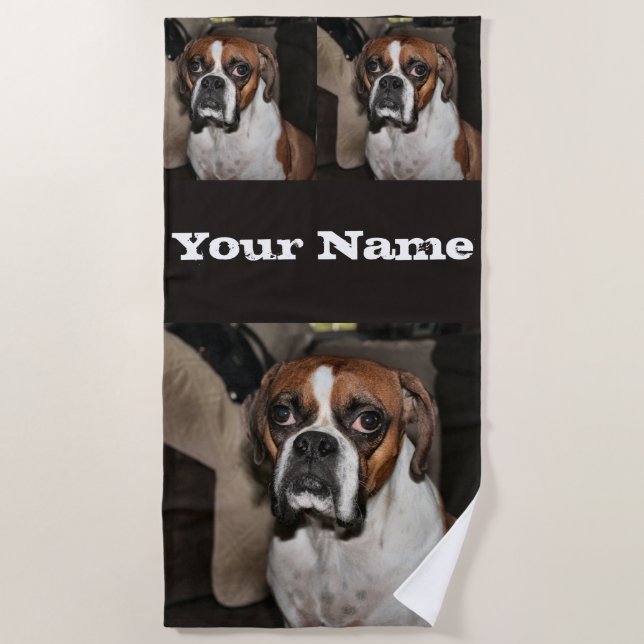 Boxer  beach towel (Front)
