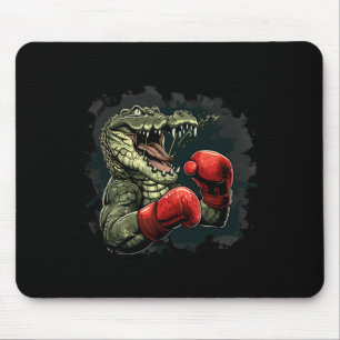 Boxer Bear With Boxing Gloves Kickboxing Funny Box Mouse Pad