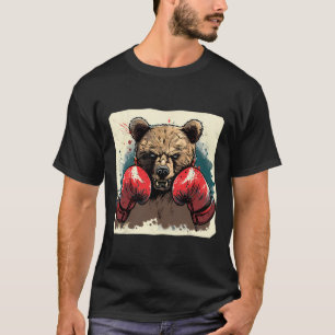 Boxer Bear With Boxing Gloves Kickboxing Funny Box T-Shirt