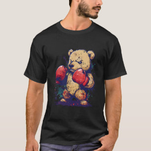 Boxer Bear With Boxing Gloves Kickboxing Funny Box T-Shirt