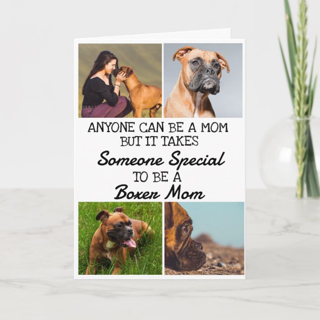 Boxer ...Best Mum Mother's Day Card (Front)