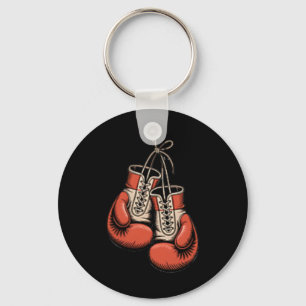Boxer Boxing American Traditional Tattoo Art Flash Key Ring