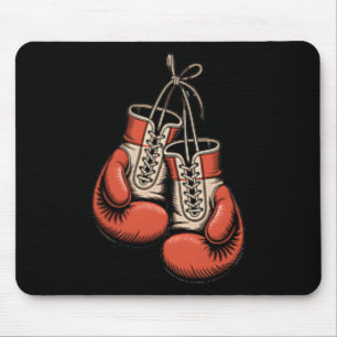 Boxer Boxing American Traditional Tattoo Art Flash Mouse Pad