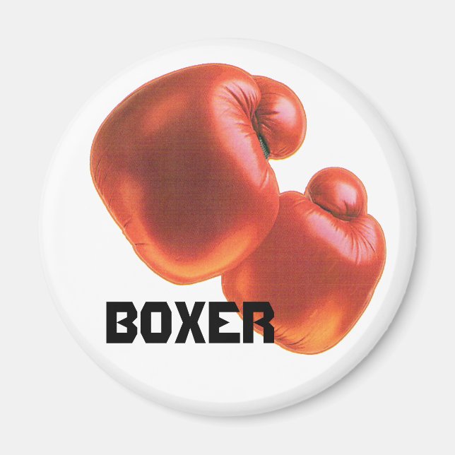 Boxer Boxing Gloves Magnet (Front)