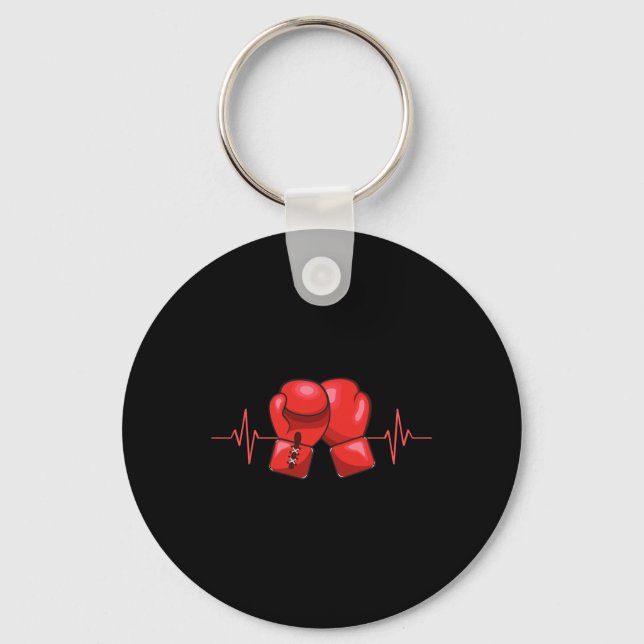 Boxer Boxing Kickboxing Boxing Gloves Boxing Compe Key Ring (Front)