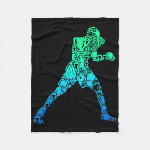Boxer Boxing Men Boys Children  Fleece Blanket