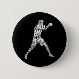 Boxer Boxing Men Kids Boys Youth 1  6 Cm Round Badge