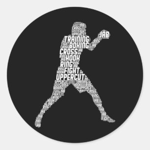 Boxer Boxing Men Kids Boys Youth 1 Classic Round Sticker