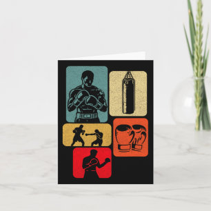 Boxer Boxing Ring Combat Sport Fighting Boxing Glo Card