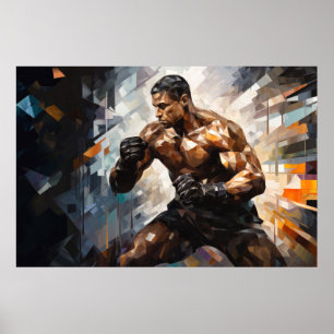 Boxer Boxing Sport Painting Abstract Art Decor