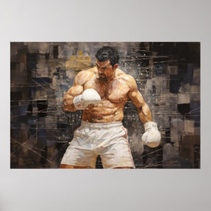 Boxer Boxing Sport Painting Abstract Art Decor