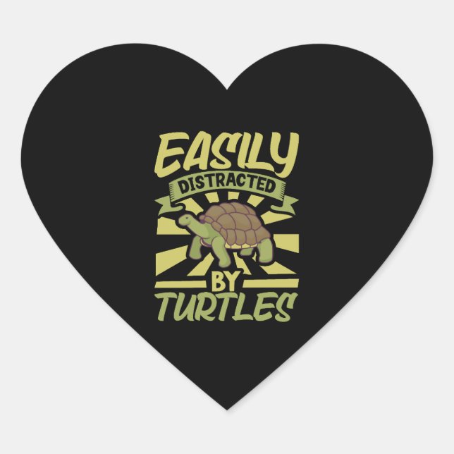 Boxer Boxing Turtle Turtles Sea Ocean Reptile      Heart Sticker (Front)