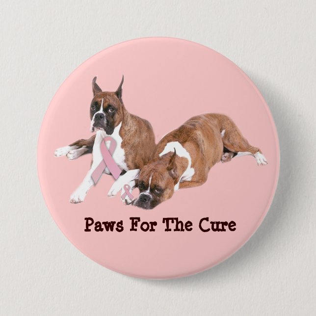 Boxer Breast Cancer Button (Front)