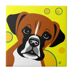 Boxer Breed Ceramic Tile