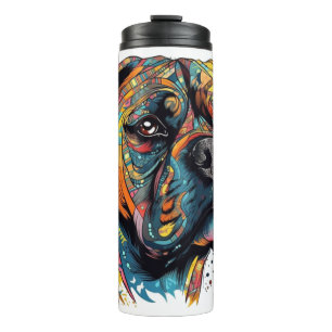 Boxer Buddies Playful Pup File Summary Digital Thermal Tumbler
