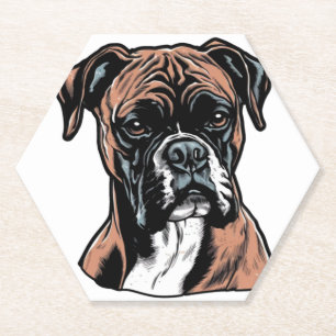 Boxer Buddy Humourous Protective Paper Coaster
