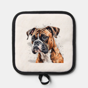 Boxer Buddy Portable Photo-Realistic Dog design Pot Holder