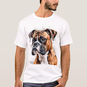 Boxer Buddy Portable Photo-Realistic Dog design T-Shirt