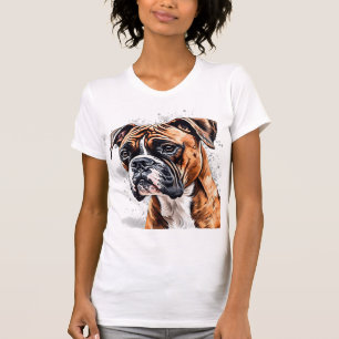 Boxer Buddy Portable Photo-Realistic Dog design T-Shirt