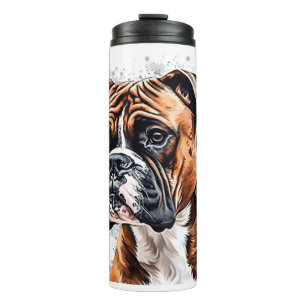 Boxer Buddy Portable Photo-Realistic Dog design Thermal Tumbler