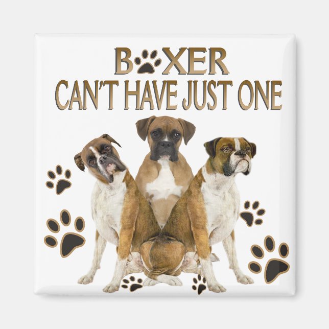 Boxer Can't Have Just One Gifts Magnet (Front)
